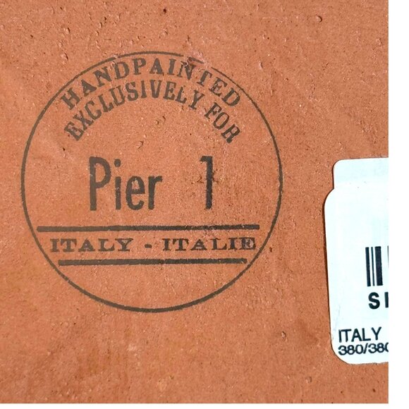 Handpainted Pier 1 Italian Ceramic Tile Trivet Floral Duca Di Cesare Italy 8" - Picture 5 of 7